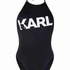 Karl Lagerfeld logo print swimsuit