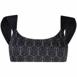 Karl Lagerfeld Karl icon print bikini top