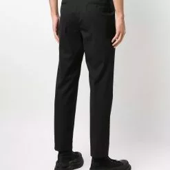 Karl Lagerfeld chain-detail pressed-crease tailored trousers