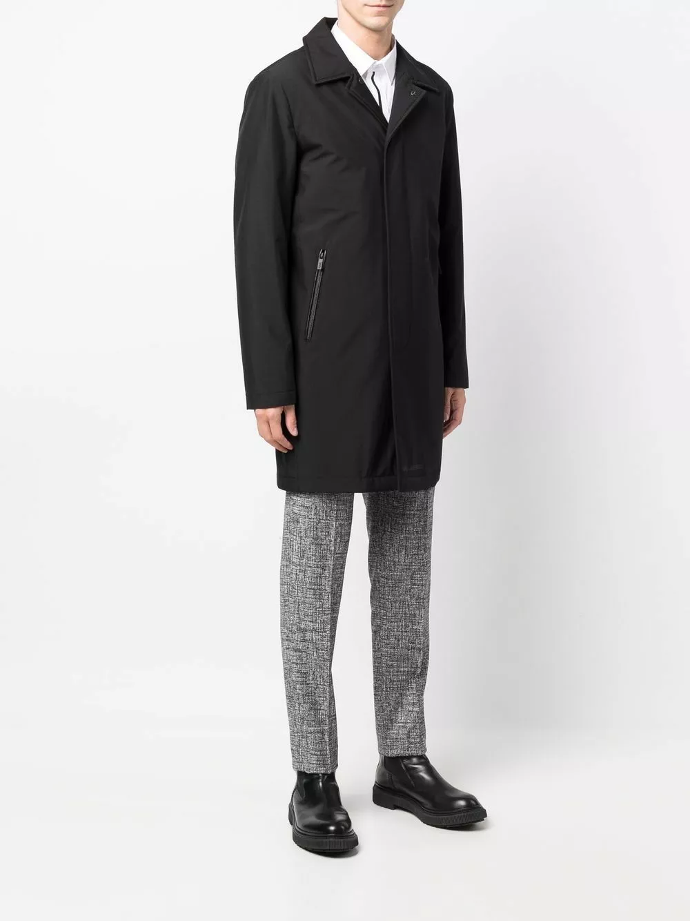 Karl Lagerfeld single-breasted mid-length coat
