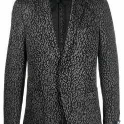 Karl Lagerfeld patterned-jacquard blazer