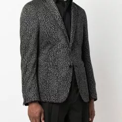 Karl Lagerfeld patterned-jacquard blazer