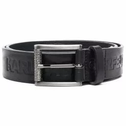 Karl Lagerfeld embossed-logo buckle belt