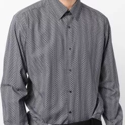 Karl Lagerfeld Modern Fit geometric-print cotton shirt