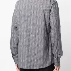 Karl Lagerfeld Modern Fit geometric-print cotton shirt