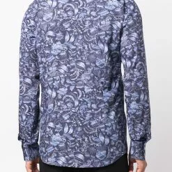 Karl Lagerfeld Slim-Fit paisley-print shirt