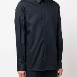Karl Lagerfeld concealed placket shirt