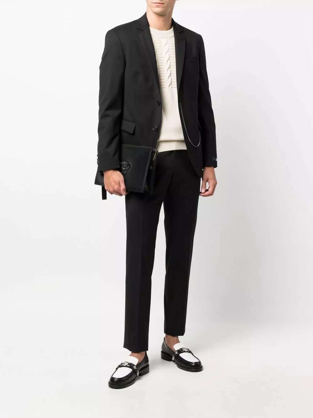 Karl Lagerfeld chain-detail single-breasted blazer