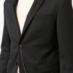 Karl Lagerfeld chain-detail single-breasted blazer