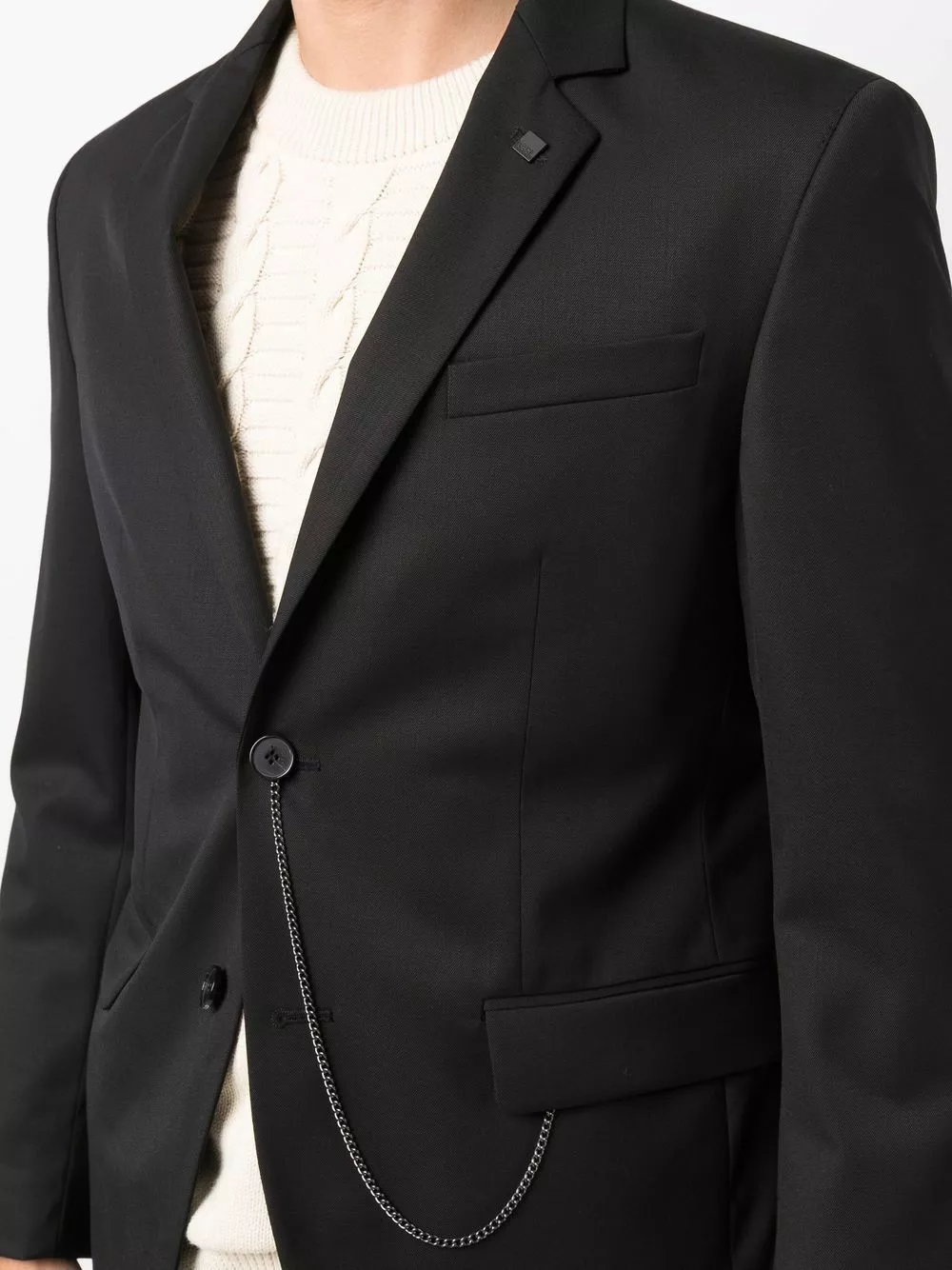 Karl Lagerfeld chain-detail single-breasted blazer