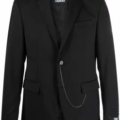 Karl Lagerfeld chain-detail single-breasted blazer