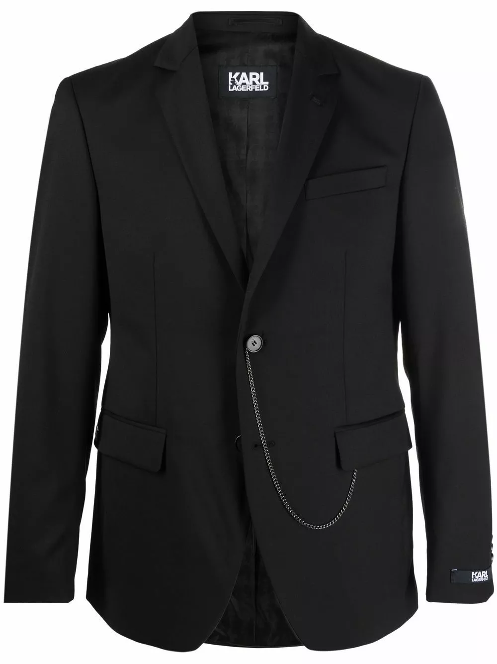 Karl Lagerfeld chain-detail single-breasted blazer