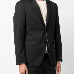 Karl Lagerfeld chain-detail single-breasted blazer