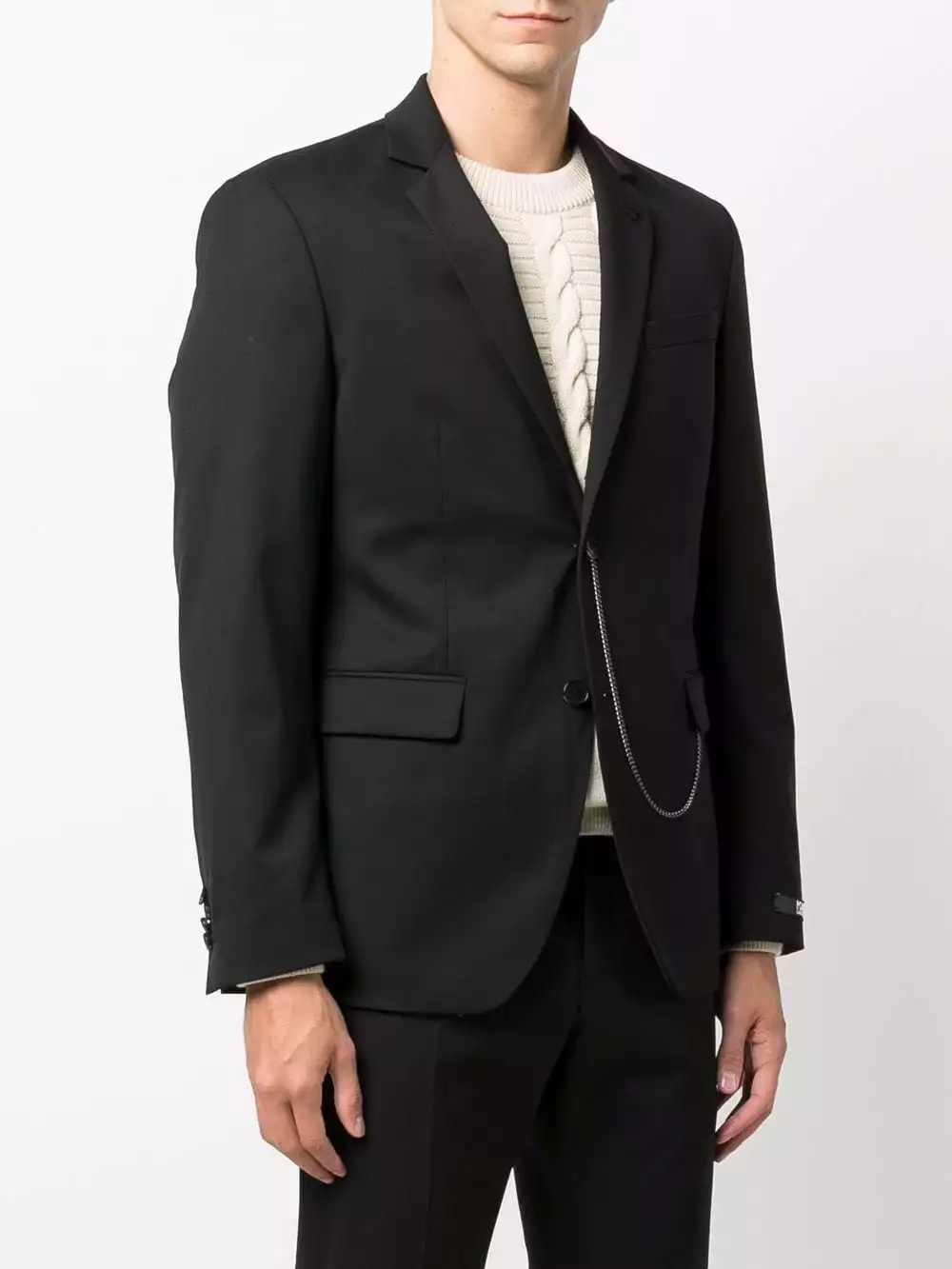 Karl Lagerfeld chain-detail single-breasted blazer