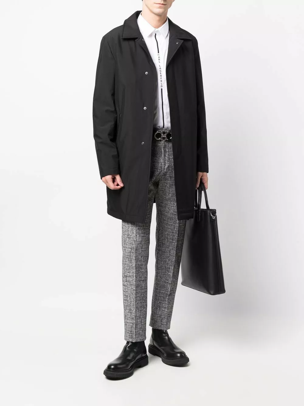 Karl Lagerfeld Pace tapered-leg virgin wool trousers