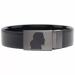 Karl Lagerfeld logo-plaque leather belt