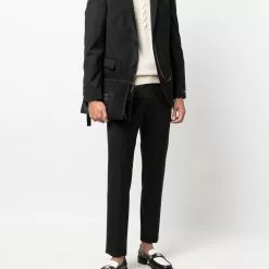 Karl Lagerfeld Dart pressed-crease tailored trousers