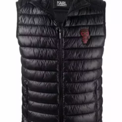 Karl Lagerfeld logo-patch padded gilet