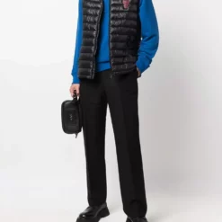 Karl Lagerfeld logo-patch padded gilet