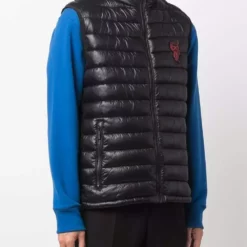 Karl Lagerfeld logo-patch padded gilet