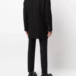 Karl Lagerfeld notched-lapels flap-pockets single-breasted coat