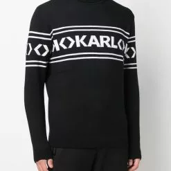 Karl Lagerfeld logo-print roll neck jumper