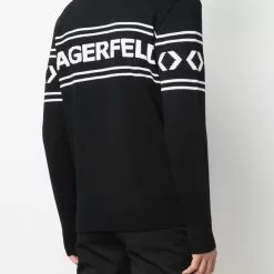 Karl Lagerfeld logo-print roll neck jumper