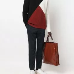 Karl Lagerfeld colour-block wool jumper