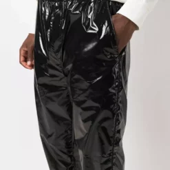 Karl Lagerfeld elasticated-waist vinyl trousers
