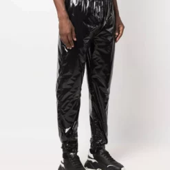 Karl Lagerfeld elasticated-waist vinyl trousers