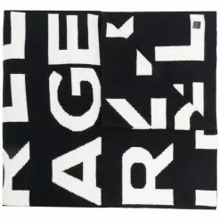 Karl Lagerfeld AOP block logo scarf