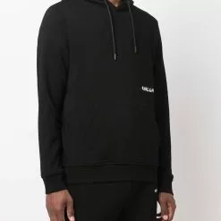 Karl Lagerfeld graffiti logo-print cotton hoodie