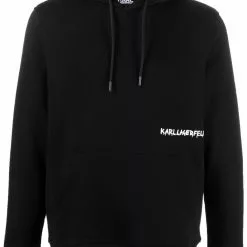 Karl Lagerfeld graffiti logo-print cotton hoodie