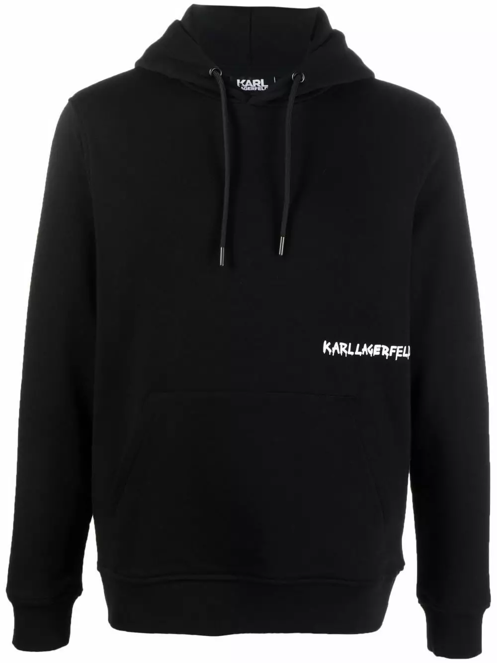 Karl Lagerfeld graffiti logo-print cotton hoodie