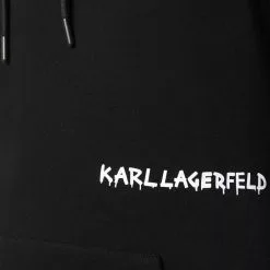 Karl Lagerfeld graffiti logo-print cotton hoodie