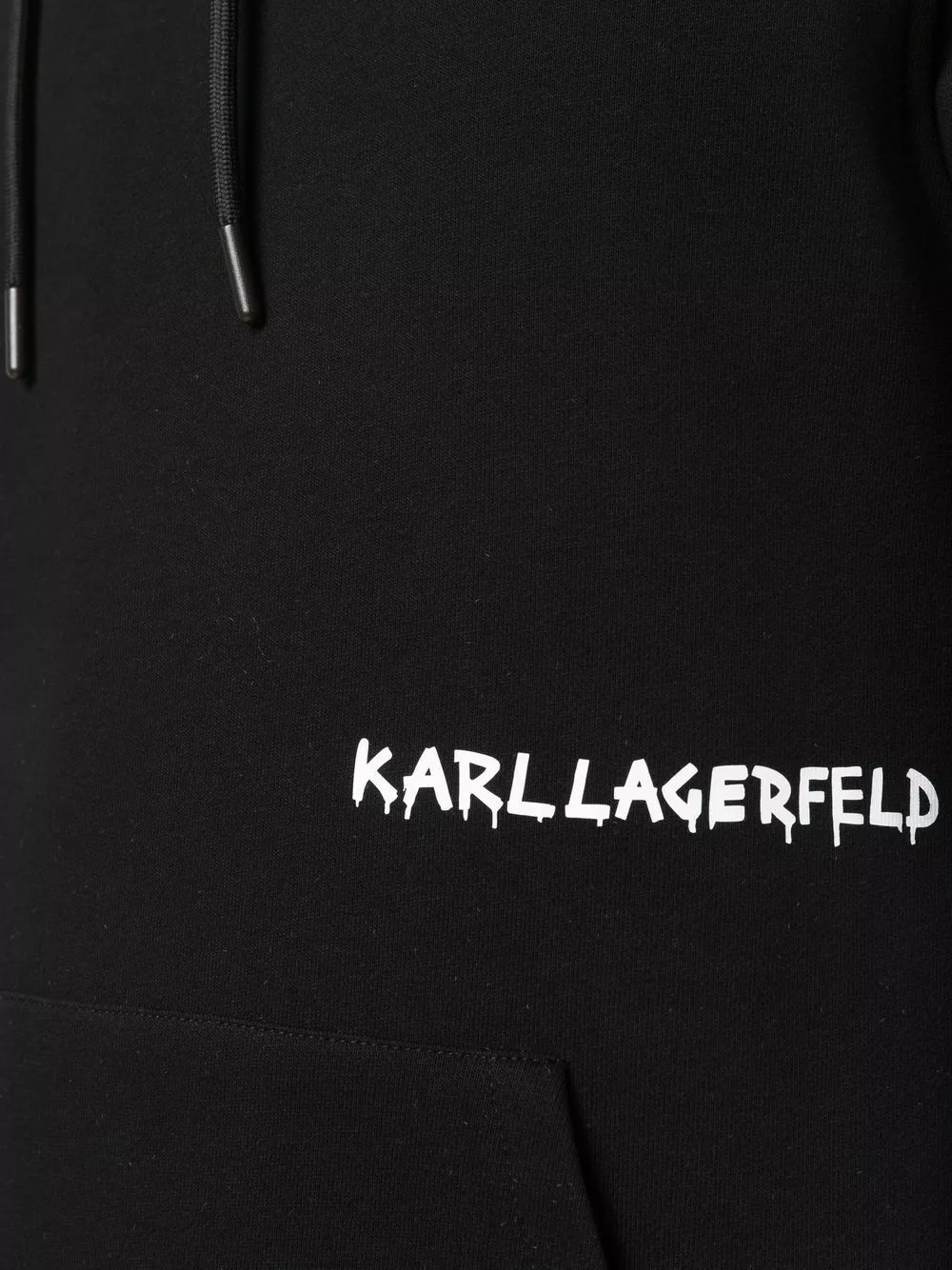 Karl Lagerfeld graffiti logo-print cotton hoodie
