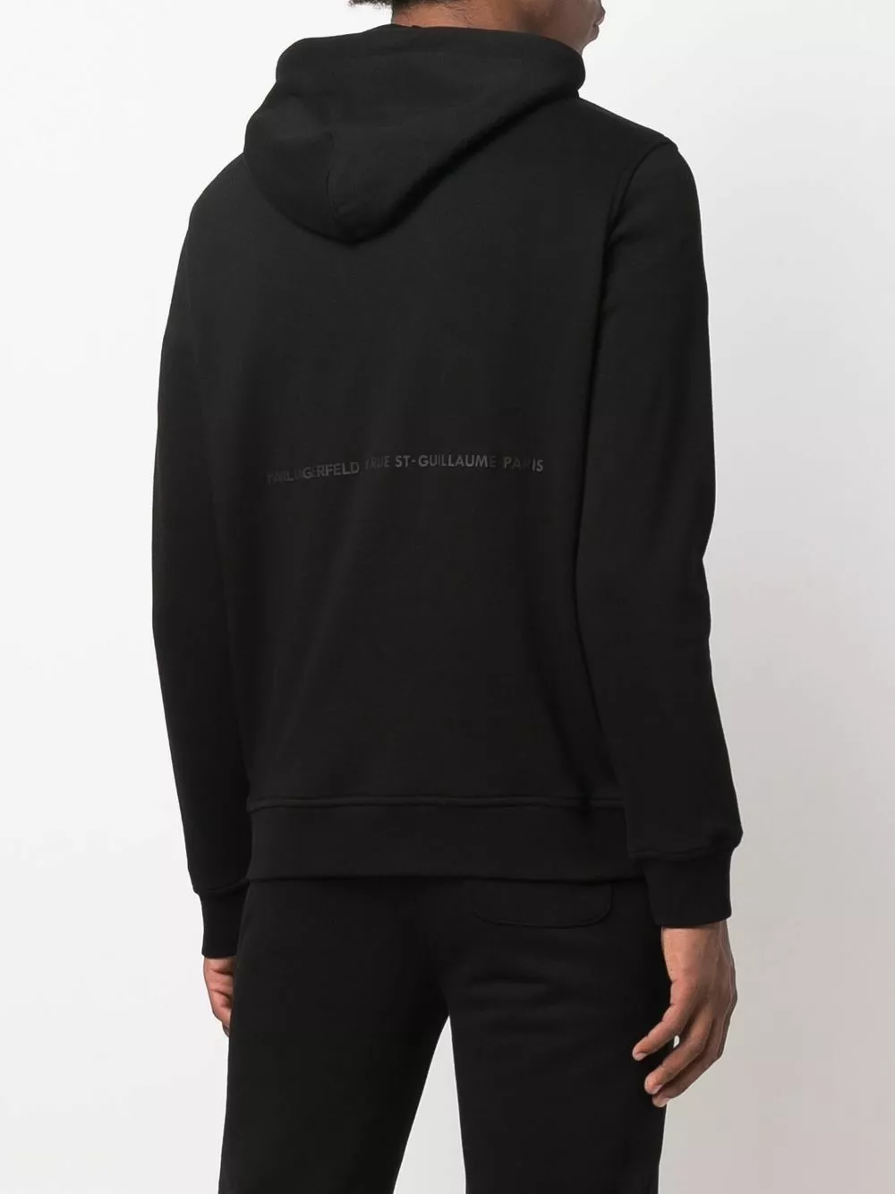 Karl Lagerfeld graffiti logo-print cotton hoodie