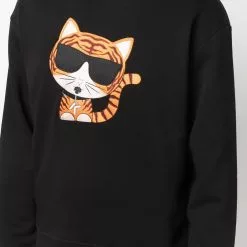 Karl Lagerfeld Tiger-print crew neck sweatshirt