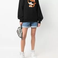 Karl Lagerfeld Tiger-print crew neck sweatshirt