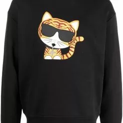 Karl Lagerfeld Tiger-print crew neck sweatshirt