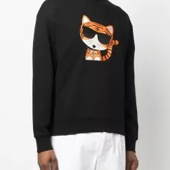 Karl Lagerfeld Tiger-print crew neck sweatshirt