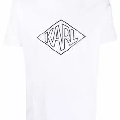 Karl Lagerfeld diamond logo T-shirt