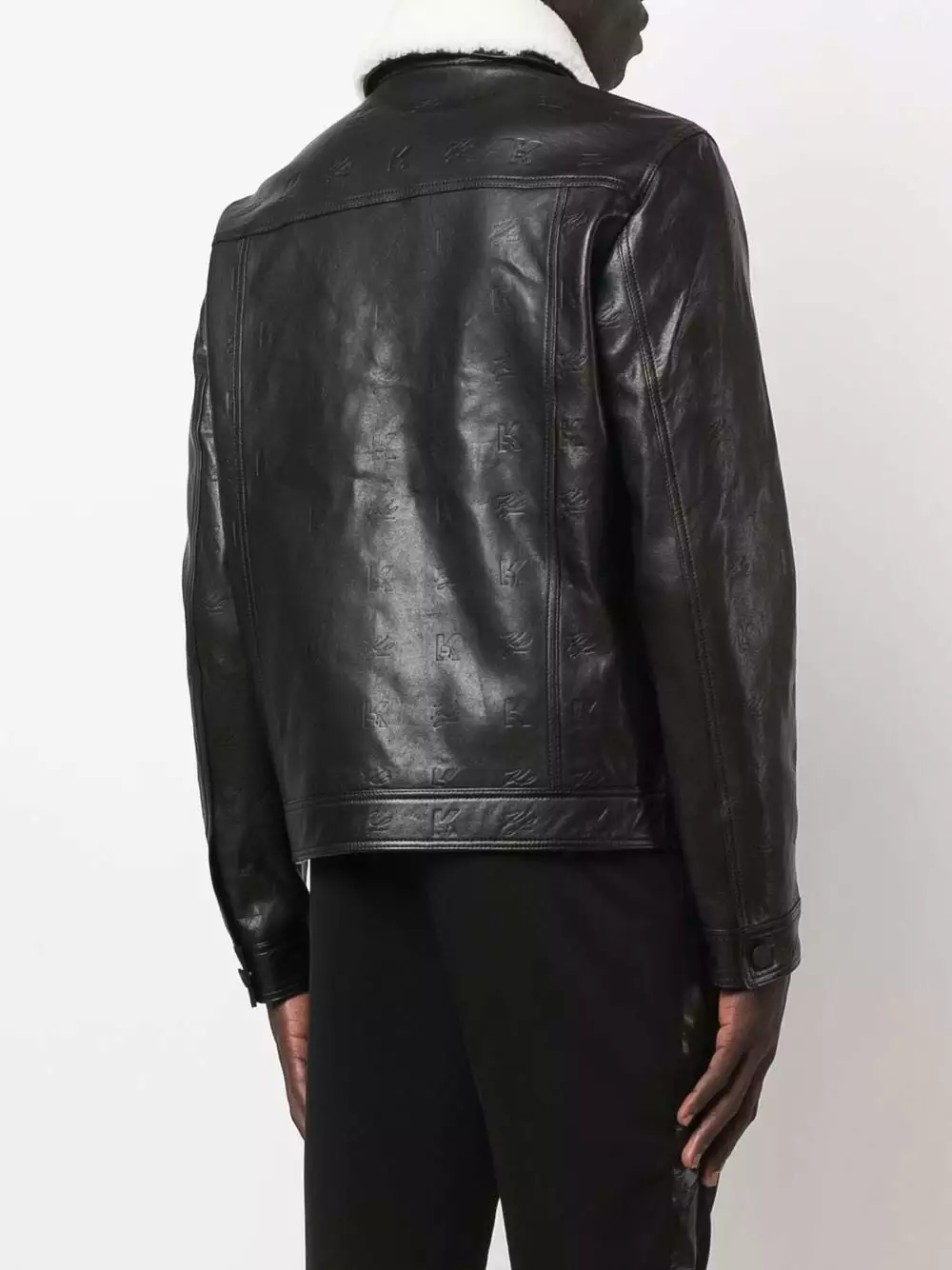 Karl Lagerfeld shearling leather jacket