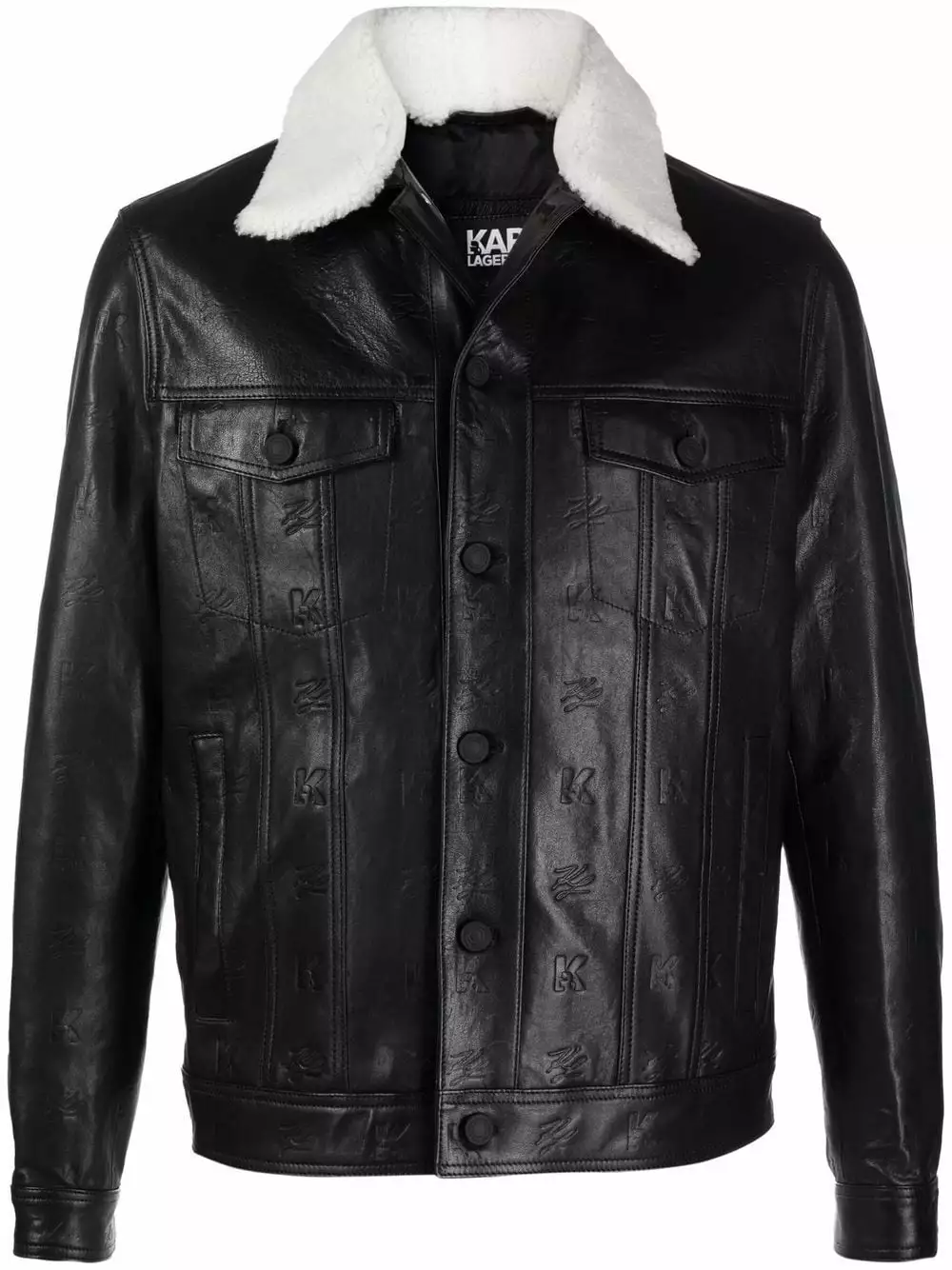 Karl Lagerfeld shearling leather jacket