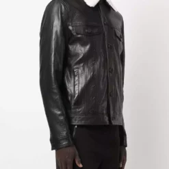 Karl Lagerfeld shearling leather jacket