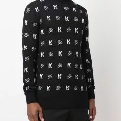 Karl Lagerfeld AOP wool turtleneck jumper