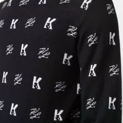 Karl Lagerfeld AOP wool turtleneck jumper