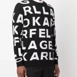 Karl Lagerfeld AOP block logo jumper