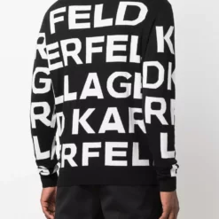 Karl Lagerfeld AOP block logo jumper