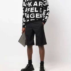 Karl Lagerfeld AOP block logo jumper